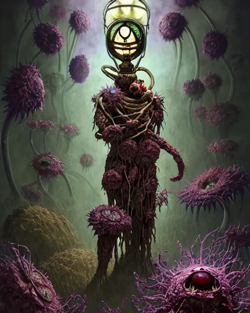 Image similar to the platonic ideal of flowers, rotting, insects and praying of cletus kasady carnage thanos davinci dementor wild hunt chtulu mandelbulb felix the cat doctor manhattan bioshock, caustic, ego death, decay, dmt, psilocybin, concept art by randy vargas and greg rutkowski and zdzisław beksinski