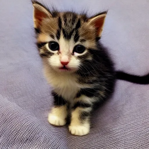 Image similar to kitten begging, crying eyes, cute please