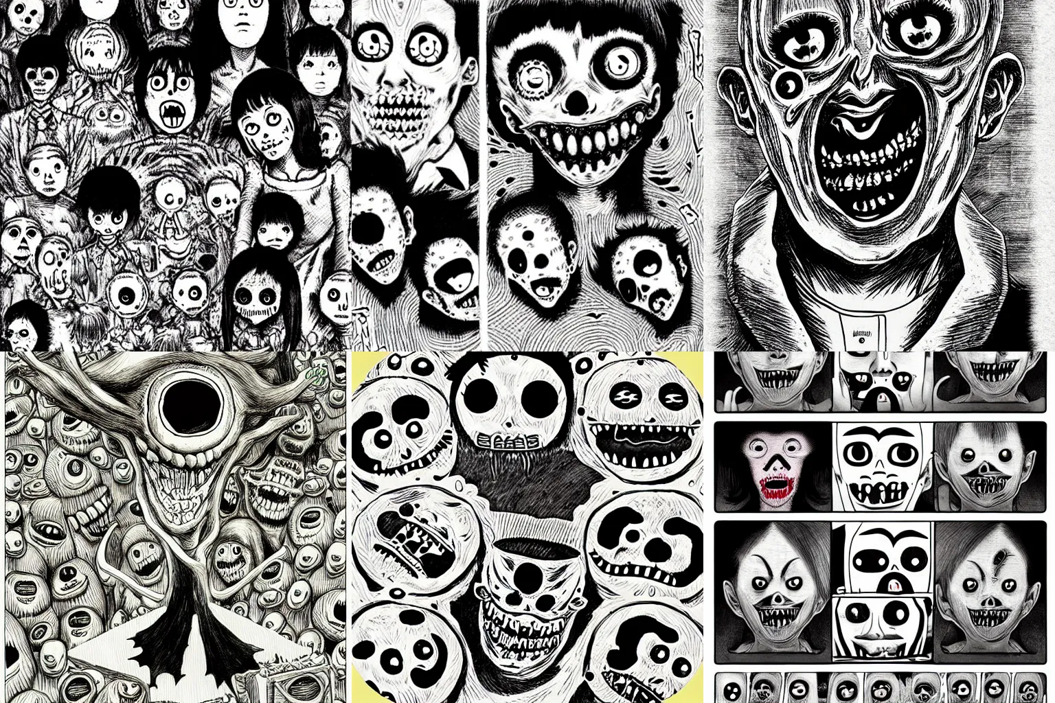 Prompt: Duolingo horror, junji ito