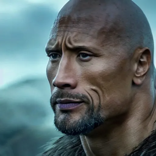 Image similar to dwayne johnson in vikings 4 k quality super realistic