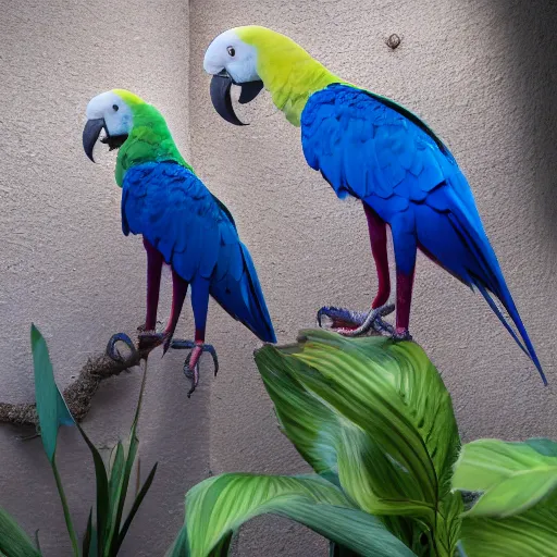 Image similar to albino rainbow hyacinth macaw