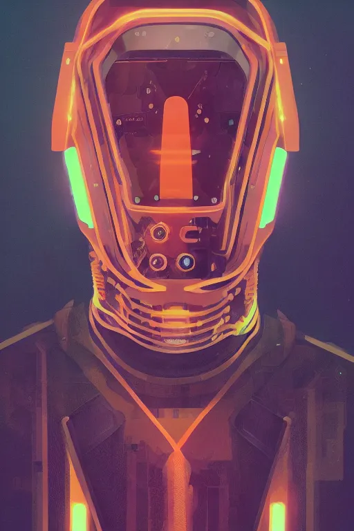 Prompt: full body sir reginald hargreeves, blade runner 2 0 4 9, scorched earth, cassette futurism, modular synthesizer helmet, the grand budapest hotel, glow, digital art, artstation, pop art, by hsiao - ron cheng