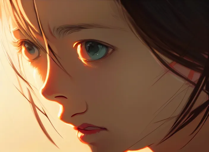 Image similar to a film still portrait of a beautiful crying woman, finely detailed features, closeup of face, cinematic lighting, perfect art, night cyberpunk city, intricate, anime, gapmoe grimdark, artstation, trending on pixiv fanbox, painted by greg rutkowski makoto shinkai takashi takeuchi studio ghibli, akihiko yoshida, 4 k