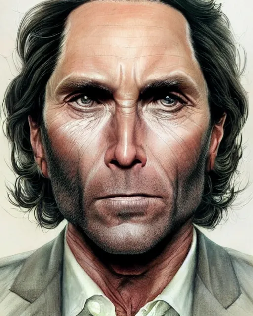 Prompt: portrait of gaius baltar from battlestar galactica, very detailed eyes, hyperrealistic, very detailed painting by glenn fabry, by joao ruas