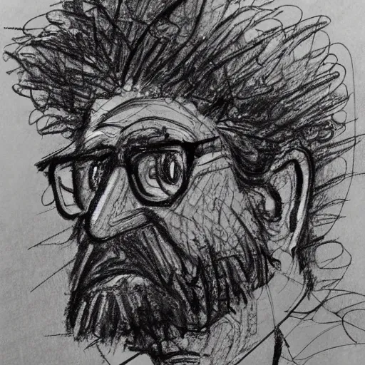 Image similar to a realistic yet scraggly portrait sketch of the side profile of a stern and sophisticated spongebob squarepants, trending on artstation, intricate details, in the style of frank auerbach, in the style of sergio aragones, in the style of martin ansin, in the style of david aja, in the style of mattias adolfsson