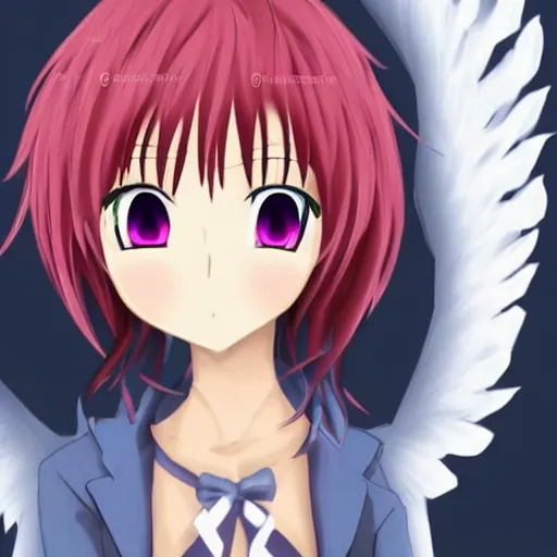 Prompt: anime girl with wings profile picture