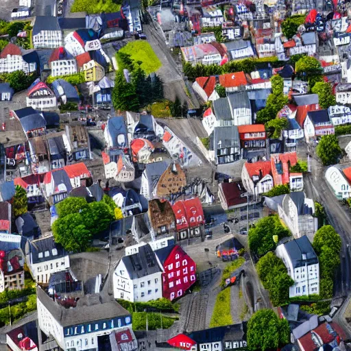 Prompt: tilt shift photo of Stavanger downtown,