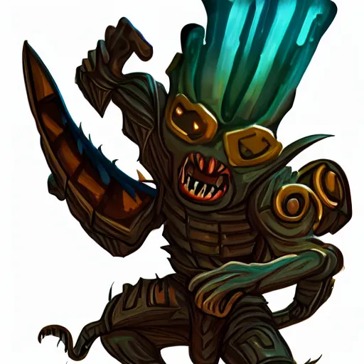 Image similar to a sticker of a mimic from dungeons and dragons