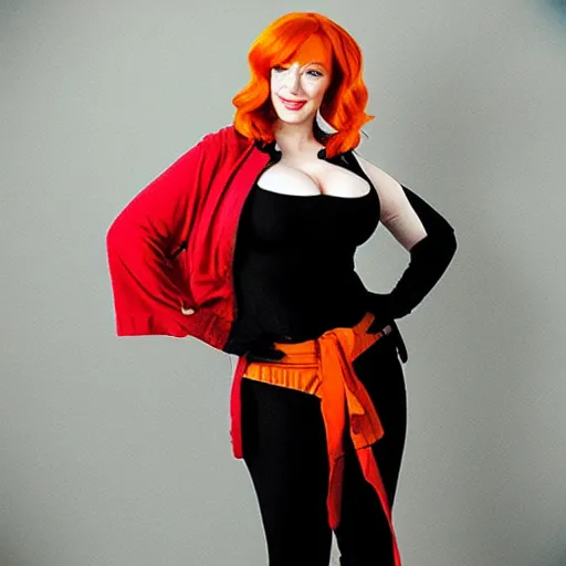 Image similar to Bulma as Christina Hendricks,