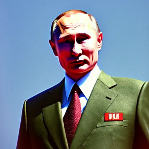 Image similar to sony 35mm photo of kim jong putin. Soft light, high quality