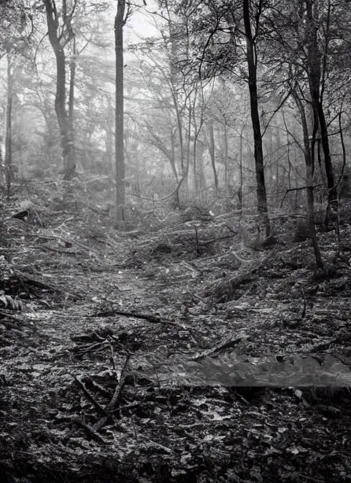 Image similar to old lost footage in black and white of a sanatorium in a beautiful forest overgrown and burning,hyper realistic 8K HD real life photo