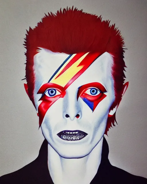 Prompt: David Bowie in Inkwork painting style