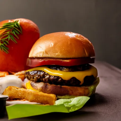 Image similar to a delicious juicy cheeseburger, 4 k