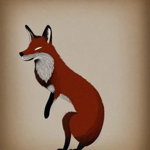 Image similar to a fox holding a sword in its mouth