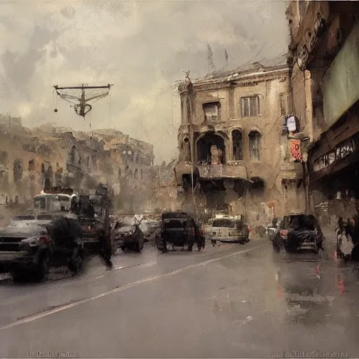Prompt: tbilisi painted by jeremy mann