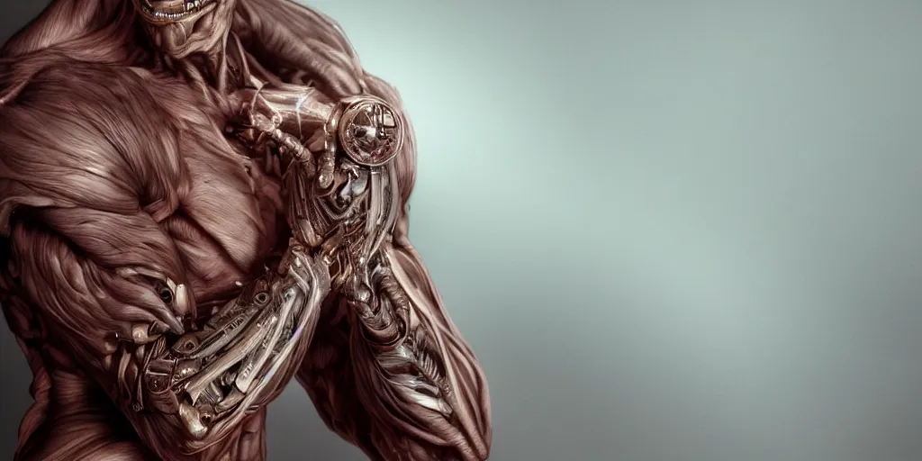 Image similar to hyper realistic photography of a stunningly beautiful cyborg male, elbow, plated arm, intimate, holding close, in the style of beth cavener, jin kagetsu,, and wlop, highly detailed, intricate filigree, symmetry, masterpiece, award winning, sharp focus, concept art, highkey lighting, ambient lighting, octane render, 8 k, artstation