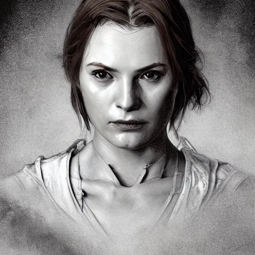 Image similar to Portrait of Eveline from Resident evil 7, highly detailed, digital painting, artstation, concept art, smooth, sharp focus, illustration, ArtStation, art by artgerm and greg rutkowski and alphonse mucha and J. C. Leyendecker and Edmund Blair Leighton and Katsuhiro Otomo and Geof Darrow and Phil hale and Ashley wood and Ilya repin and Charlie Bowater