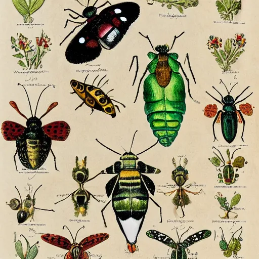 Image similar to wallpaper depicting six-spot burnet moths of different sizes over a soft green background, botanical drawing by Maria Sybilla Merian, scientific illustration