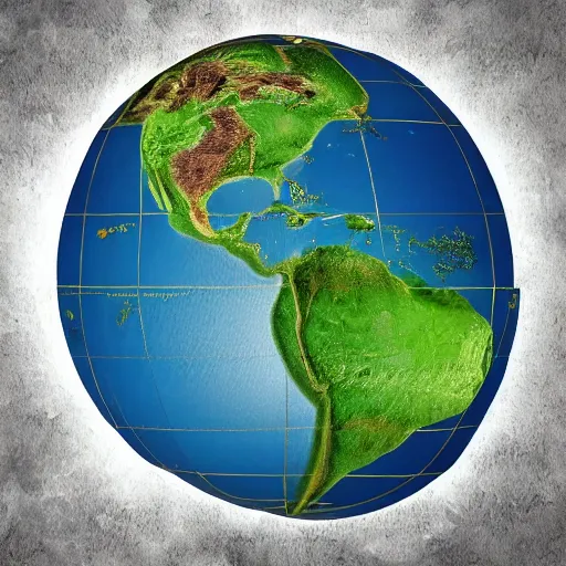 Image similar to the earth but it’s in a shape of a pig and continents are spread throughout it