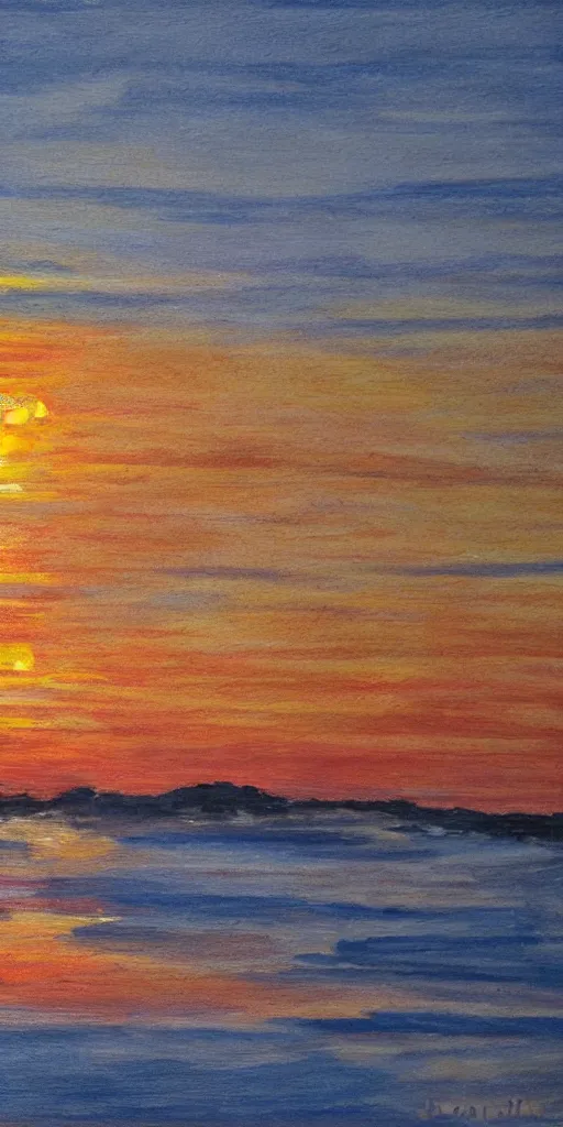 Image similar to a sunset