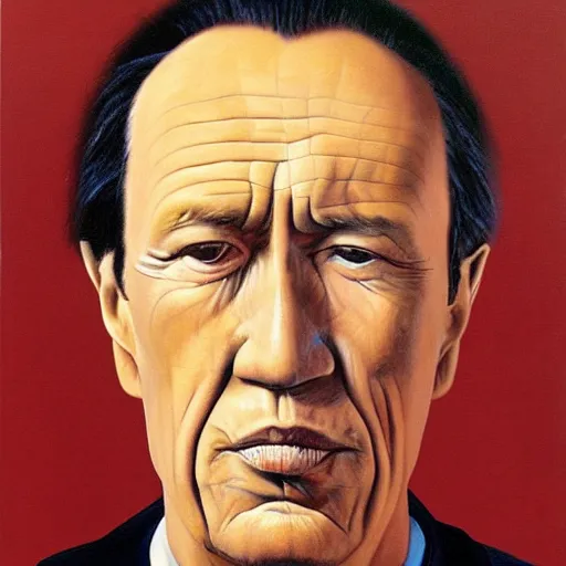 Image similar to painting of david carradine by rene magritte, hd, 4 k, detailed, award winning