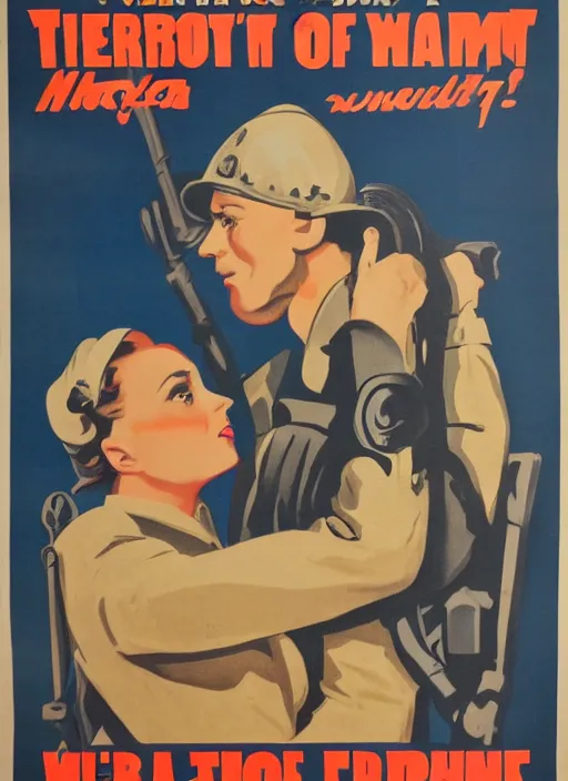 Prompt: wwii propaganda poster
