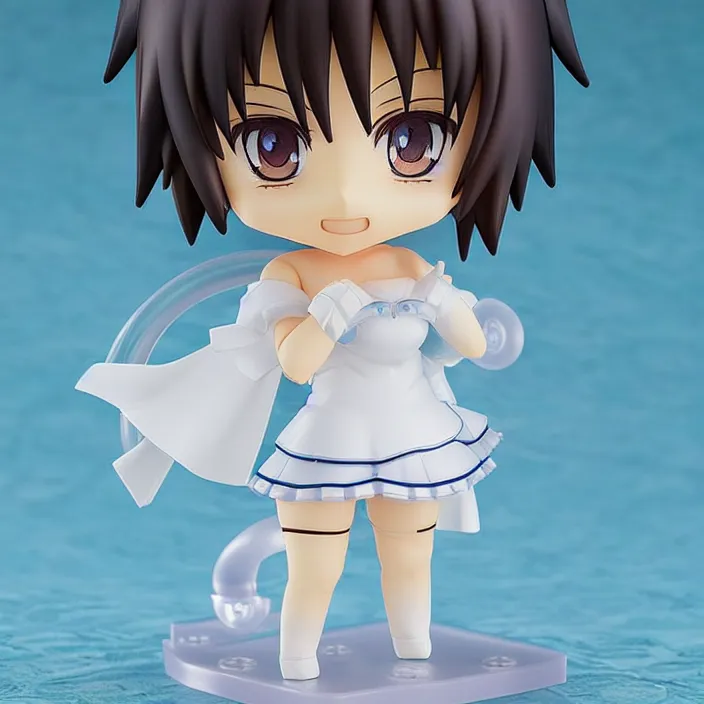 Image similar to an anime nendoroid of the water droplet, figurine, detailed product photo