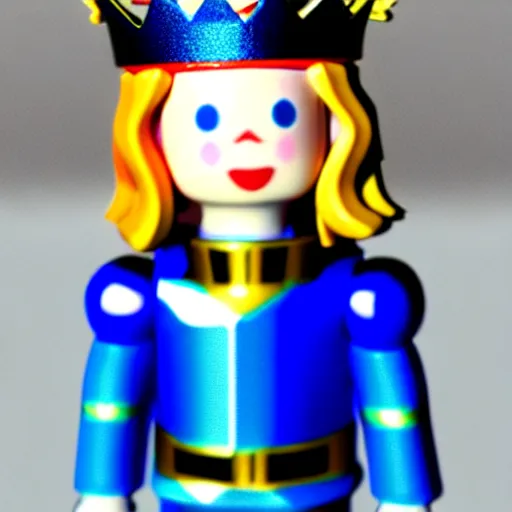 Image similar to blue toy crown , mini figure , 4k , HD