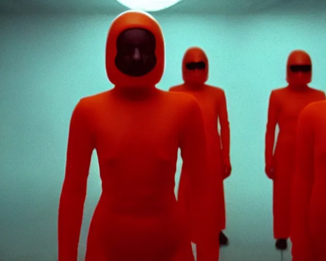 Prompt: a film still from beyond the black rainbow by panos cosmatos, dramatic, futuristic, cinematic lighting, high resolution