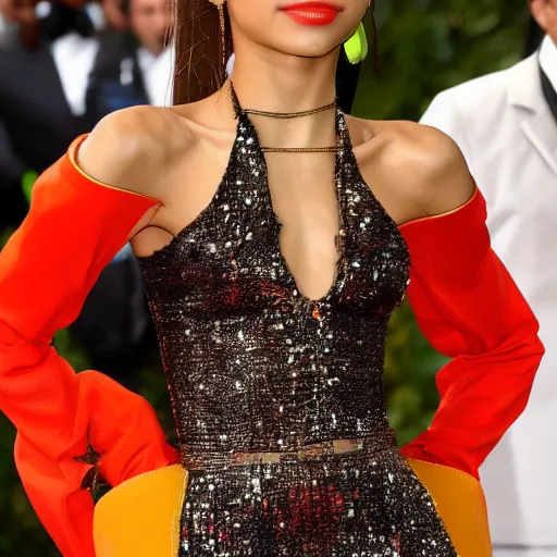 Prompt: zendaya cosplaying as an apple