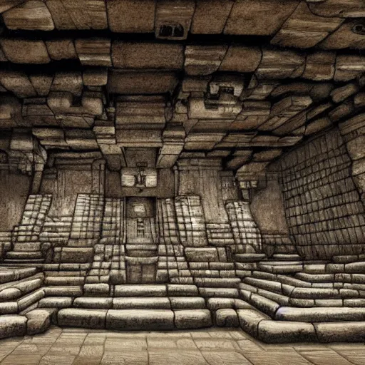 Image similar to an ancient underground temple from centuries ago by masashi kishimoto