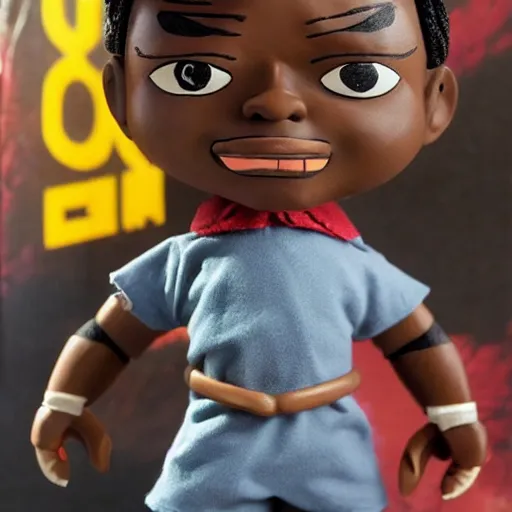 Image similar to maya angelou as kunta kinte, stop motion vinyl action figure, plastic, toy, butcher billy style