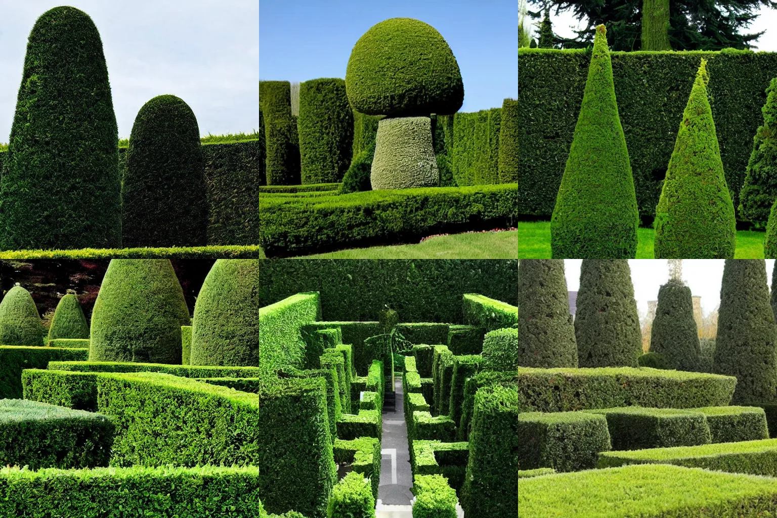 Prompt: Abraham Lincoln topiary in a hedge maze, Abraham Lincoln topiary