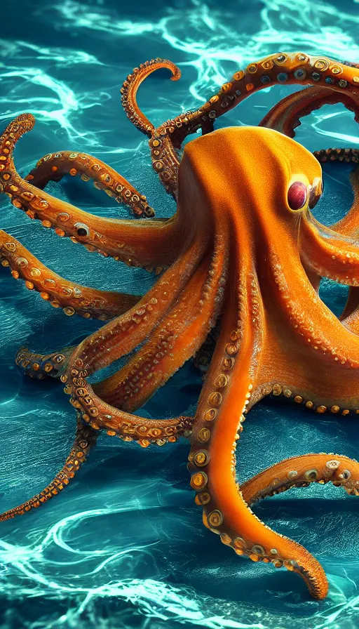 Image similar to Photo of a octopus in the ocean centered-photograph film still, dynamic action pose, National Geographic, insane detail, intricate, highly detailed, Zeiss Lens, DSLR photography, smooth, sharp focus, Unreal Engine 5, Octane Render, 35mm lens Redshift, depth of field 8K