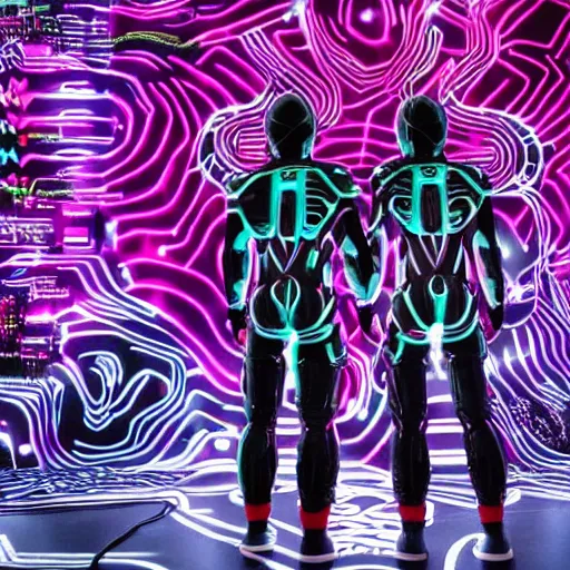 Image similar to love, diverse soft cybersuits, from behind, connection rituals, wide wide angle, vivid, elaborate, highly detailed, beautiful lighting