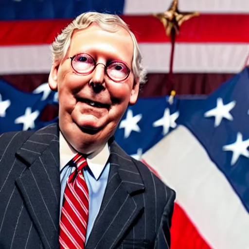 Prompt: mitch mcconnell with the body of a scorpion