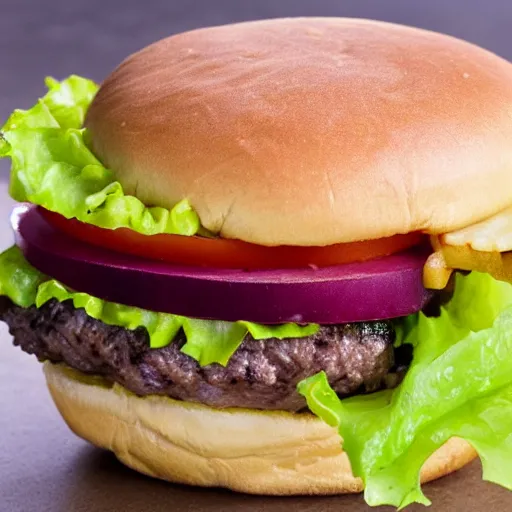 Image similar to a picture perfect hamburger, realistic,