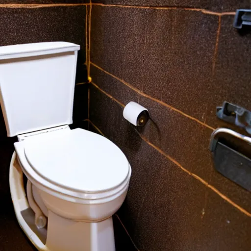 Prompt: Still of a toilet filled to the brim with very secret, confidential documents