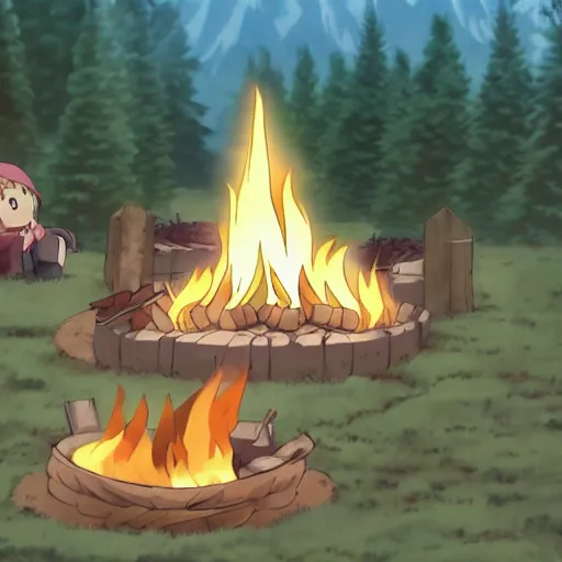 Campfire. Shinsekai Yori. | Anime, Anime love, Cute sketches