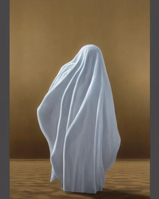 Prompt: Medium shot low angle ghost figure, highly detailed, sharp focus, digital painting, oil painting, artwork, museum work, by Robert Bateman, by Carl Brenders,