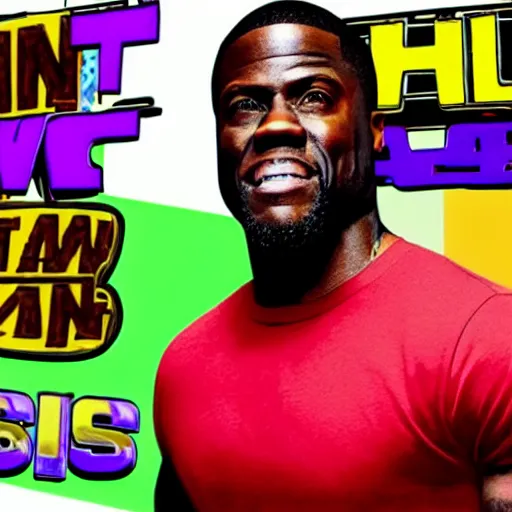 Image similar to kevin hart in the style of gta 5 loading screen