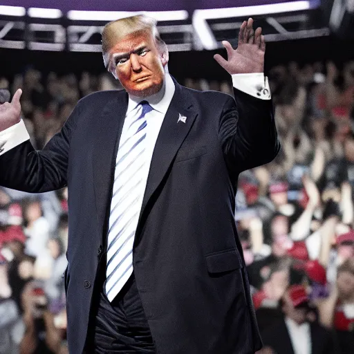 Prompt: donald trump as wwe wrestler