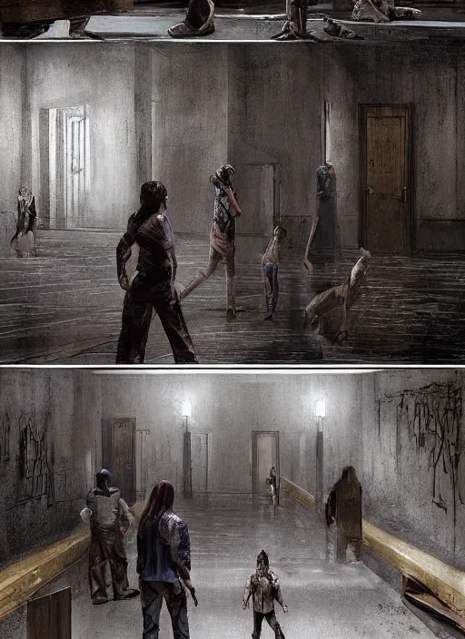 Prompt: concept art of scene from'custody battle'from the modern urban gnostic supernatural thriller anthology'the fallen world chronicle ', by david mattingly and samuel araya and michael whelan and tim jacobus and francisco goya. realistic 8 k matte painting with photorealistic hd lighting. composition and layout inspired by gregory crewdson and brendon burton.