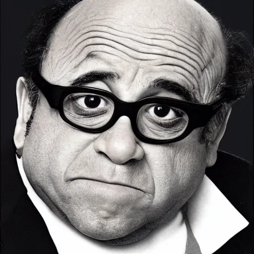 Prompt: danny devito with skin made out of a dorito