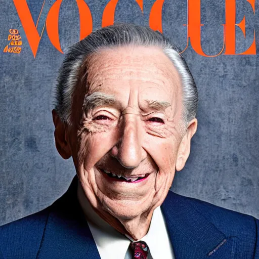 Prompt: old walt disney at age of 9 0 years old, color ( sony a 7 r iv, symmetric balance, polarizing filter, photolab, lightroom, 4 k, dolby vision, photography award ), vogue, perfect face, movie poster