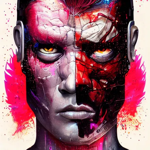 Prompt: dream portrait of Daredevil, cameras, melting ,8k,by tristan eaton,Stanley Artgermm,Tom Bagshaw,Greg Rutkowski,Carne Griffiths, Ayami Kojima, Beksinski, Giger,trending on DeviantArt,face enhance,hyper detailed,minimalist,cybernetic, android, blade runner,full of colour 8-W 1024