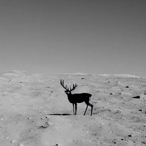 Image similar to deer on the moon