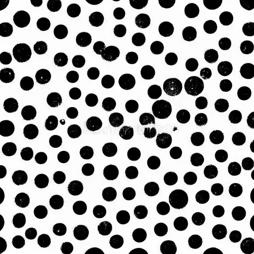 Image similar to black kirby krackle dots, expanding away from small to big, create a white super cluster galaxy, black and white only, vector, wide angle shot, white background, vector art