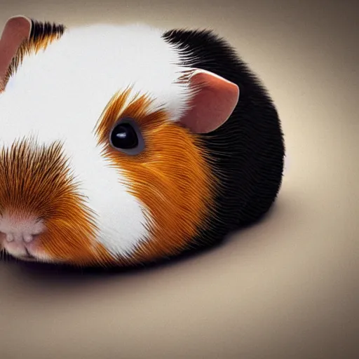 Image similar to realistic 3 d render of a guinea pig