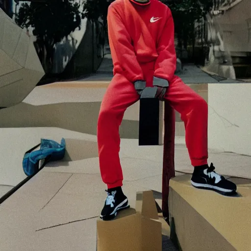 Image similar to realistic photoshooting for a new nike acg lookbook, cinematography, color film photography, photo in style of tyler mitchell, shusei nagaoka, steven meisel, petra collins, 3 5 mm